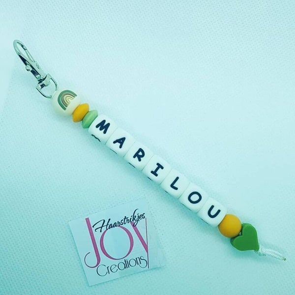 Sleutelhanger Naam groene regenboog