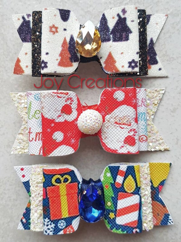 Strik Ivy - set per 3 - Black-red-blue christmas