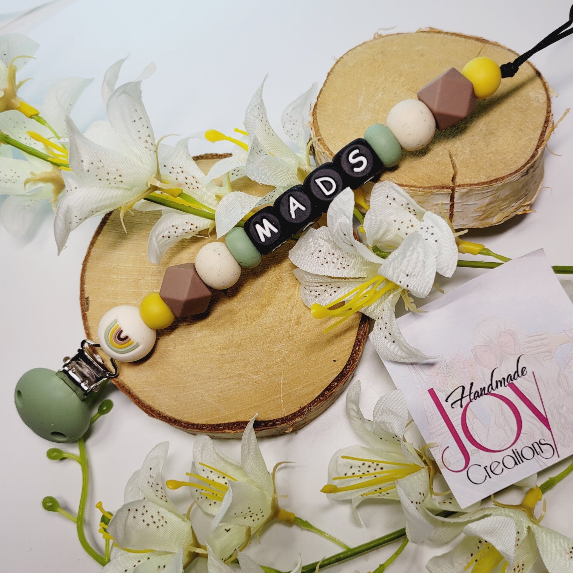 Fopspeenketting regenboog groen