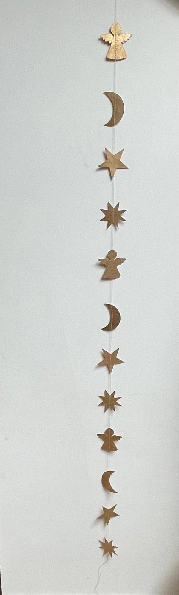 Kerst slinger engel goud