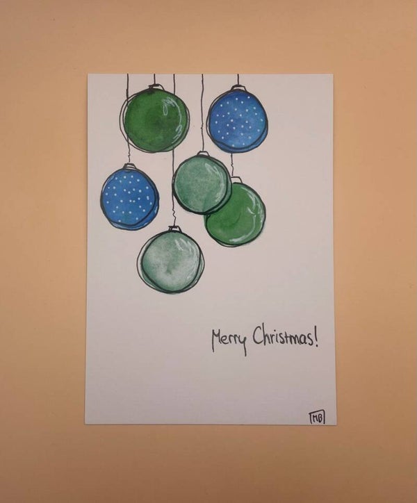 Kaartje - Merry Christmas groen