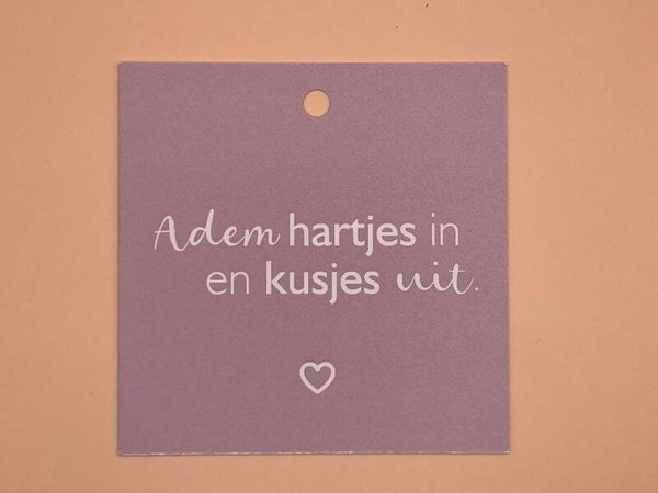 Cadeaulabel - Adem hartjes in