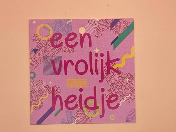 Cadeaulabel - Een vrolijkheidje