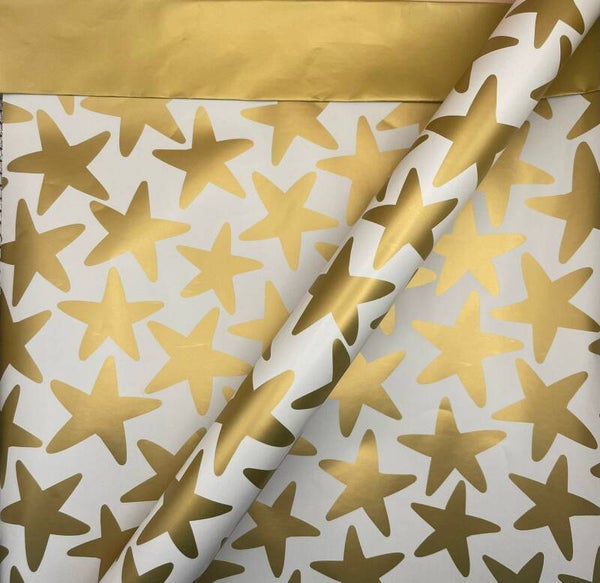Luxe cadeaupapier - Sterren goud
