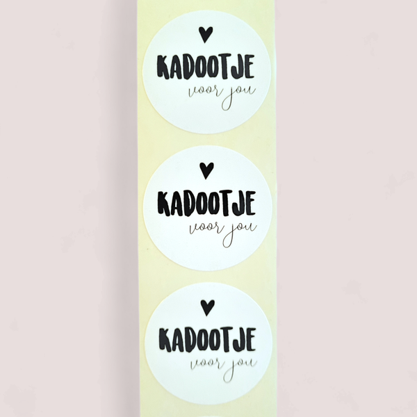 Sluitsticker - Kadootje voor jou wit