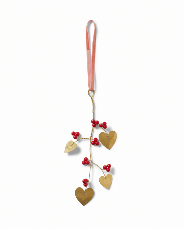 Ornament - Hartjes Tak Rood