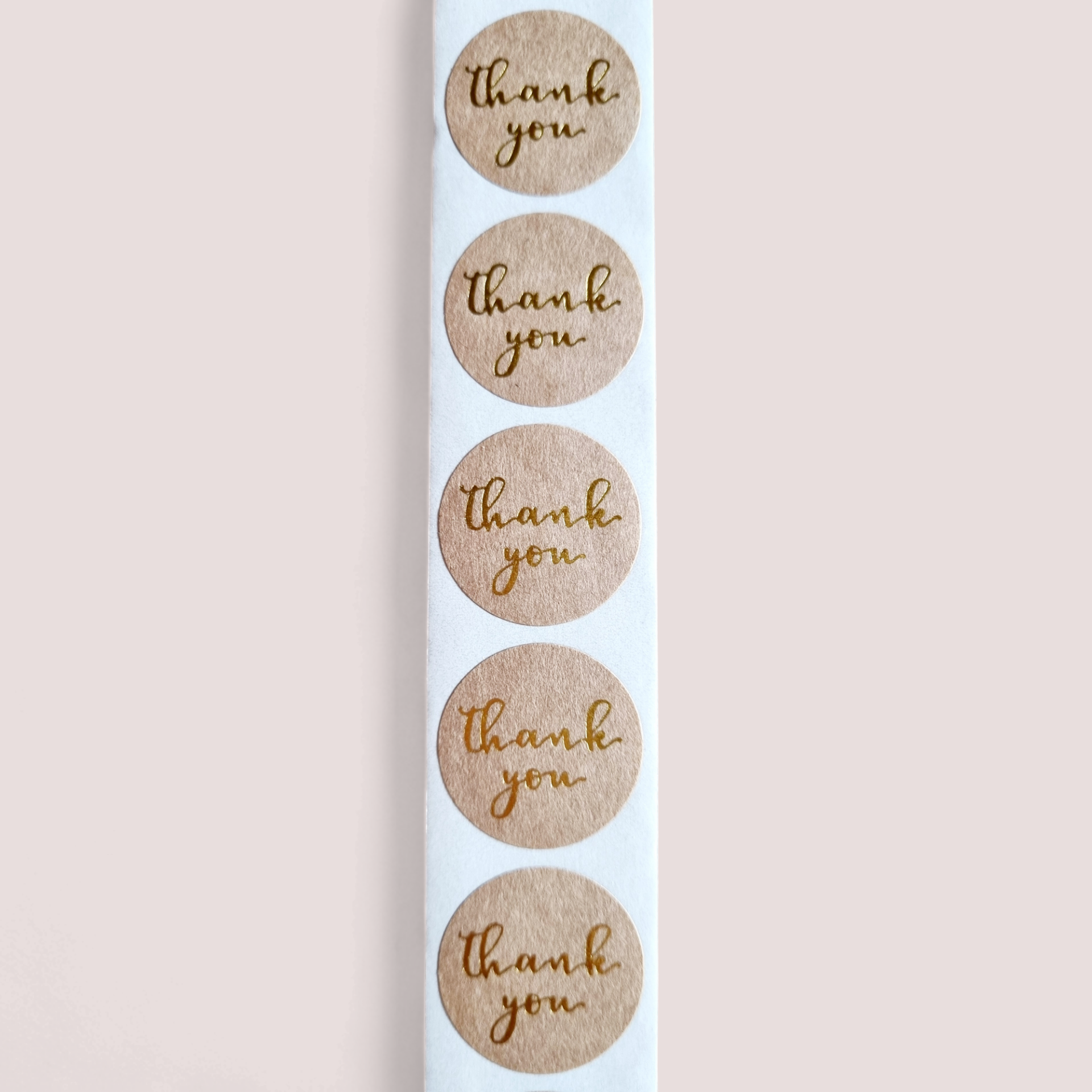 Sluitsticker - Thank You kraft goud