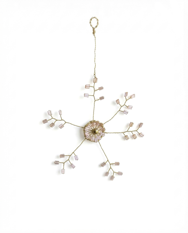 Ornament - Snowflake champagnekleur