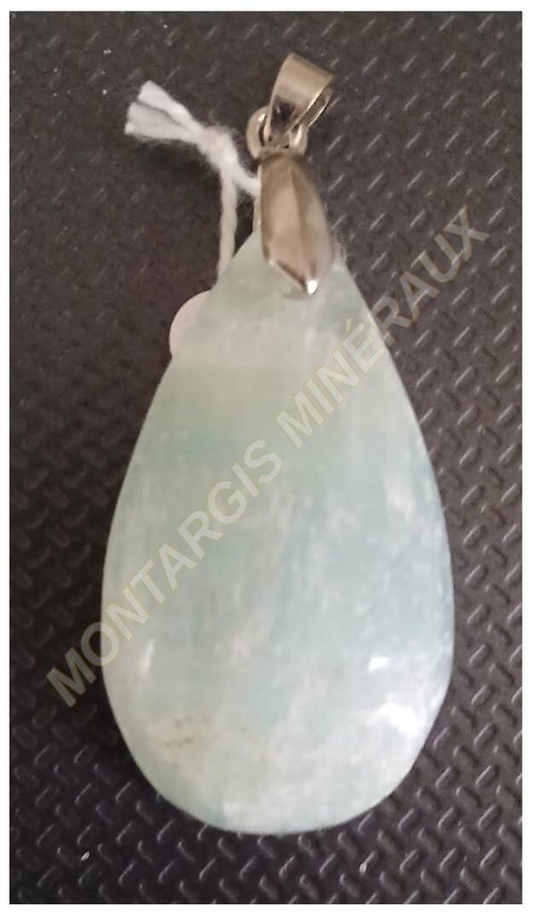 Pendentif goute calcite verte 26-01