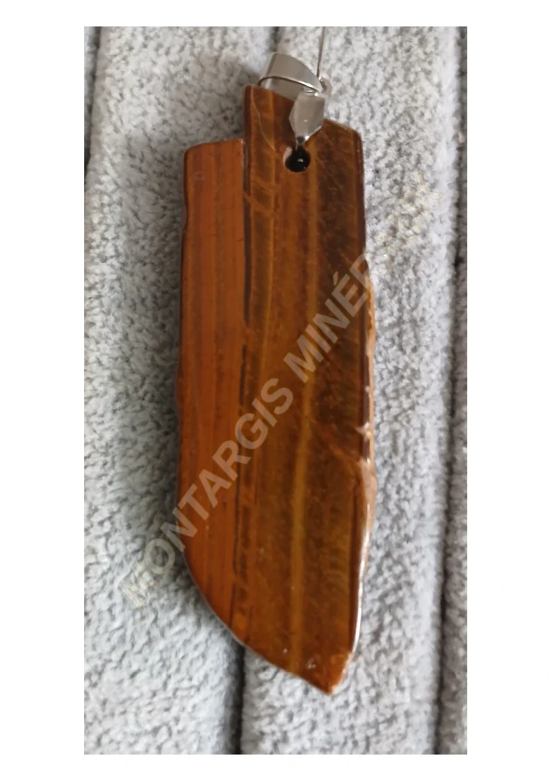 Pendentif plaque oeil de tigre 26-03