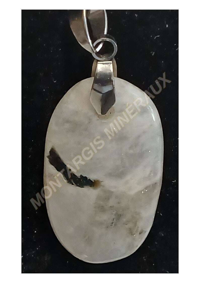 Pendentif ovale pierre de lune  26-01