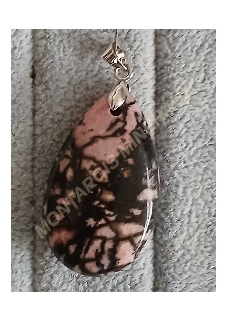 Pendentif goute Rhodonite 26-02