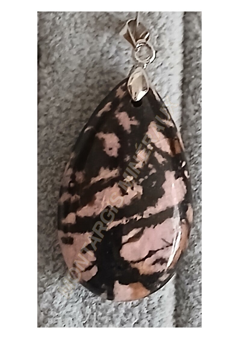 Pendentif goute Rhodonite 26-03