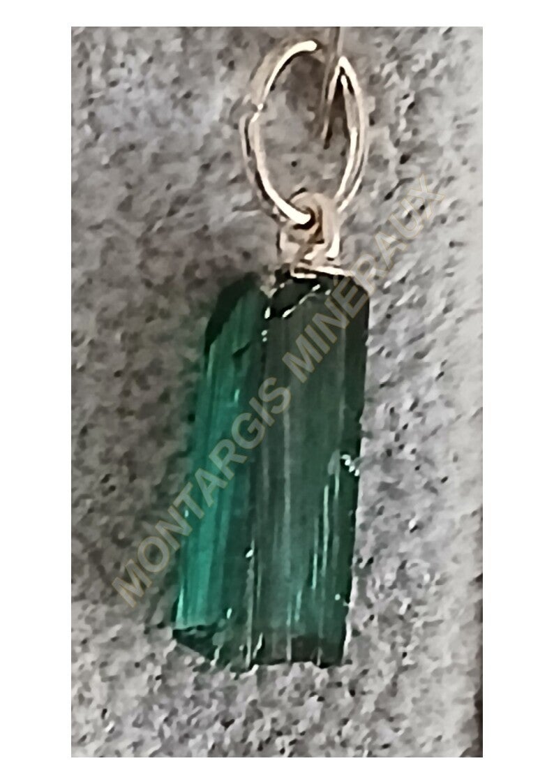 Pendentif baton tourmaline verte  26-01
