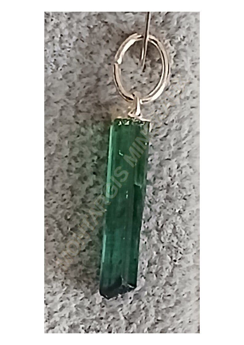 Pendentif baton tourmaline verte  26-02