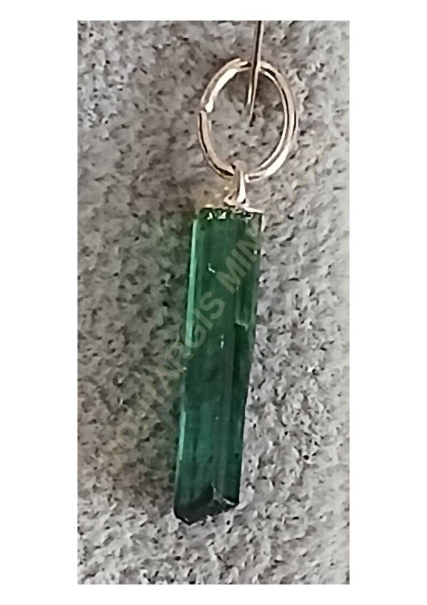 Pendentif baton tourmaline verte  26-02