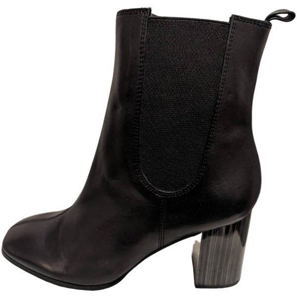 Bottine pour Femme Élégante Noire  à Talon Texturé  Marque "TAMARIS" taille 36