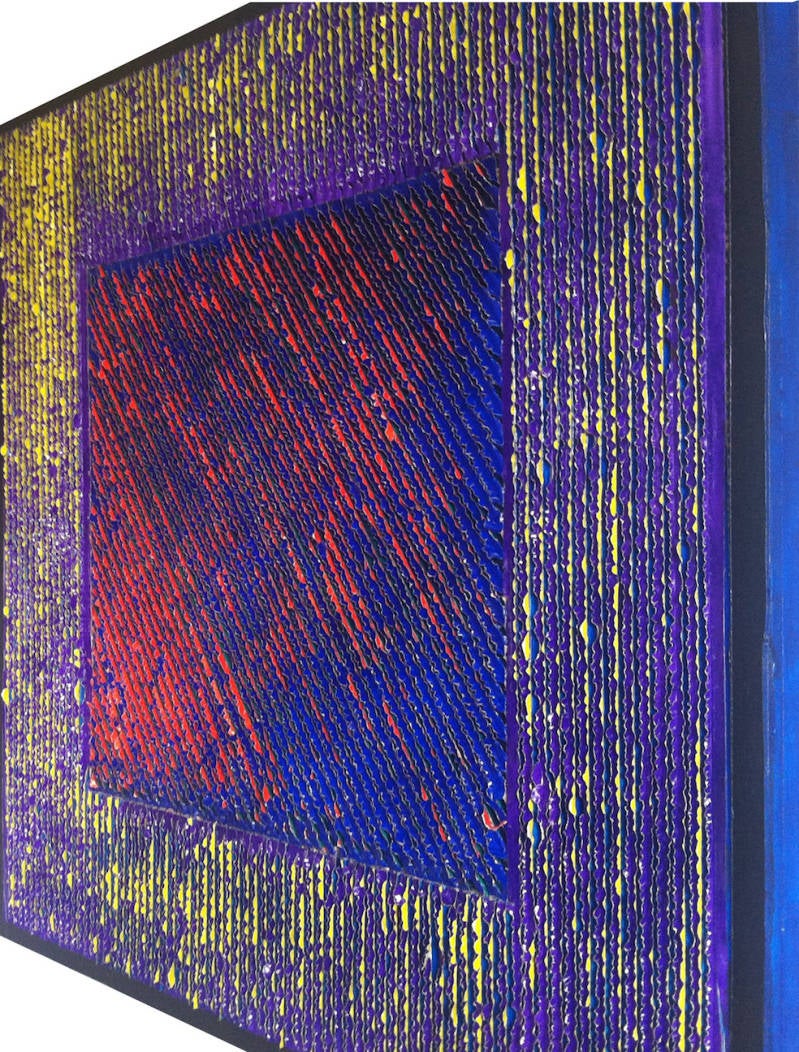 cf3-5 rightview.gem techn. paneel, golfkarton, papier, acryl. 70x70x2 - 2010