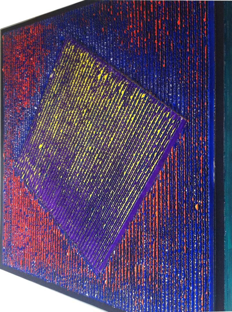 cf3-6 rightview.gem techn. paneel, golfkarton, papier, acryl. 70x70x2 - 2010