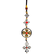 Pendentif de protection double dorje cloche