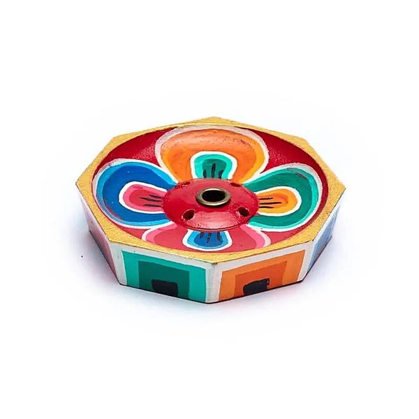 Brûle bâton d'encens lotus en bois coloré