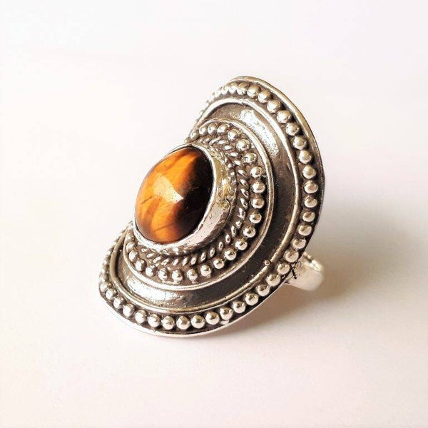 Bague ethnique ŒIL du tigre