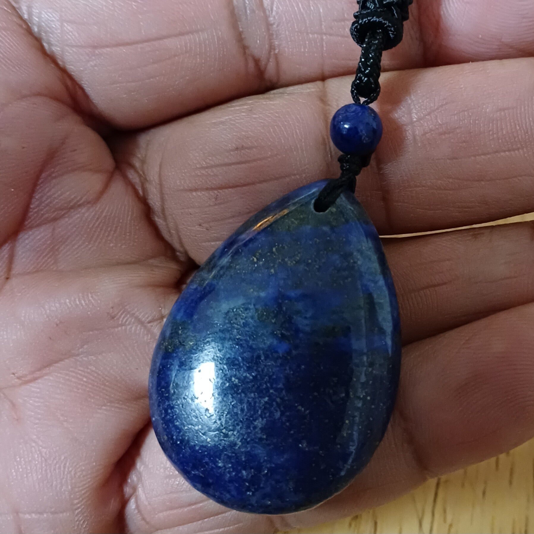 Pendentif Lapis lazuli cordon réglable 1