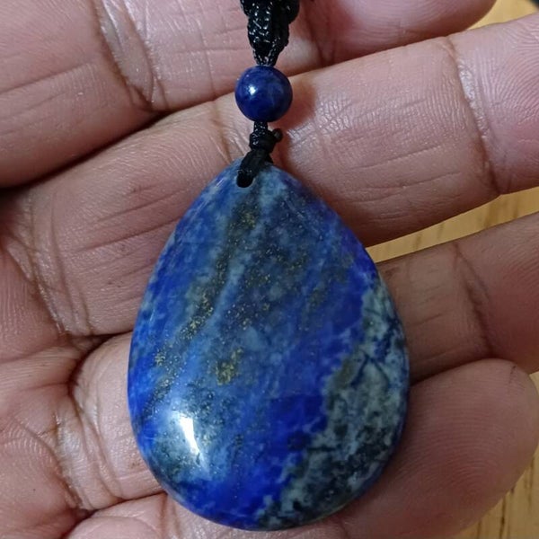 Pendentif Lapis lazuli cordon réglables 2