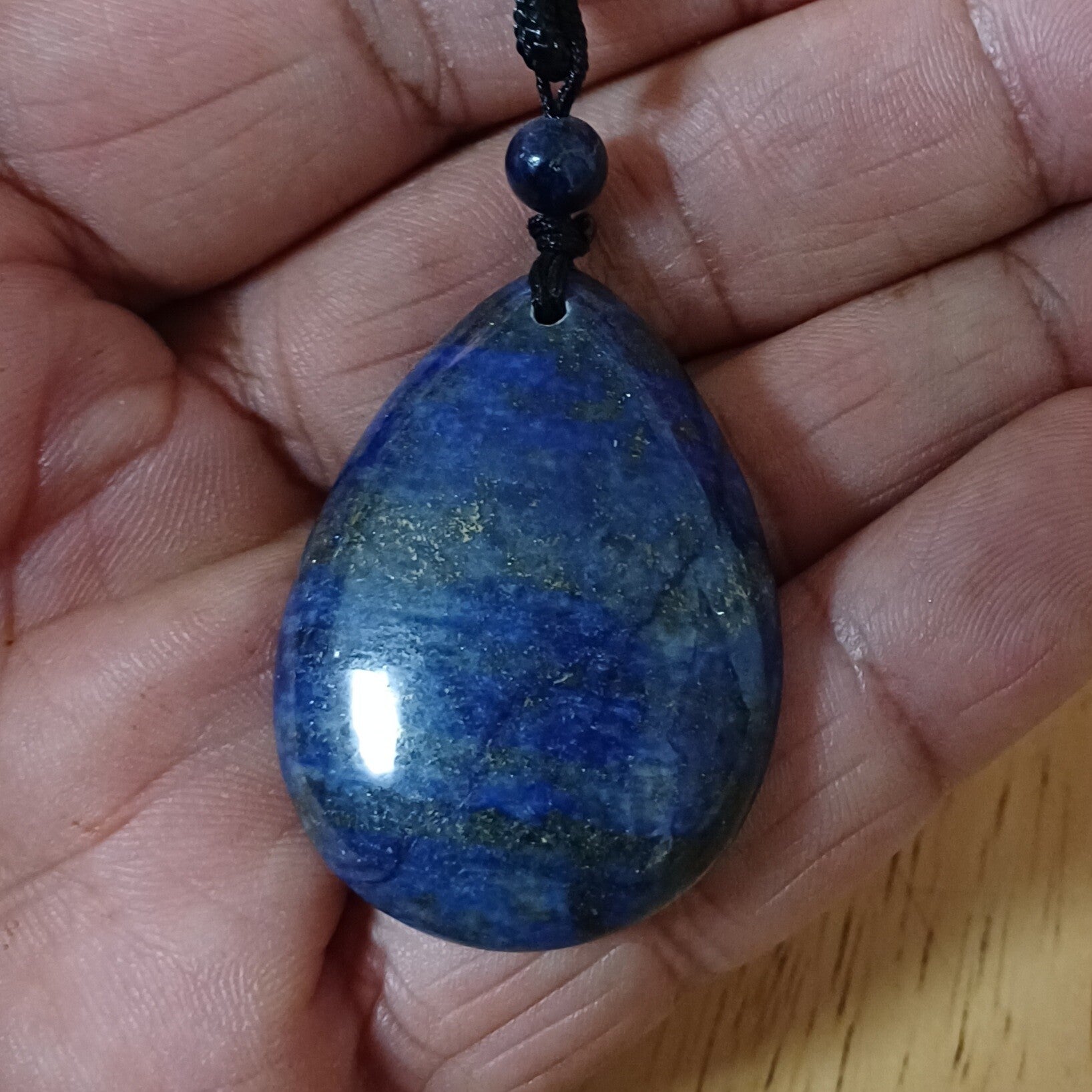 Pendentif Lapis lazuli cordon réglable 3