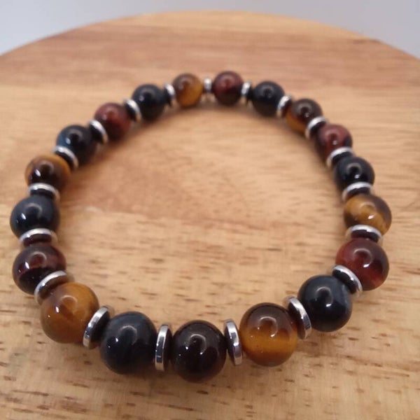 Bracelet 3 Yeux & Hématite 8mm