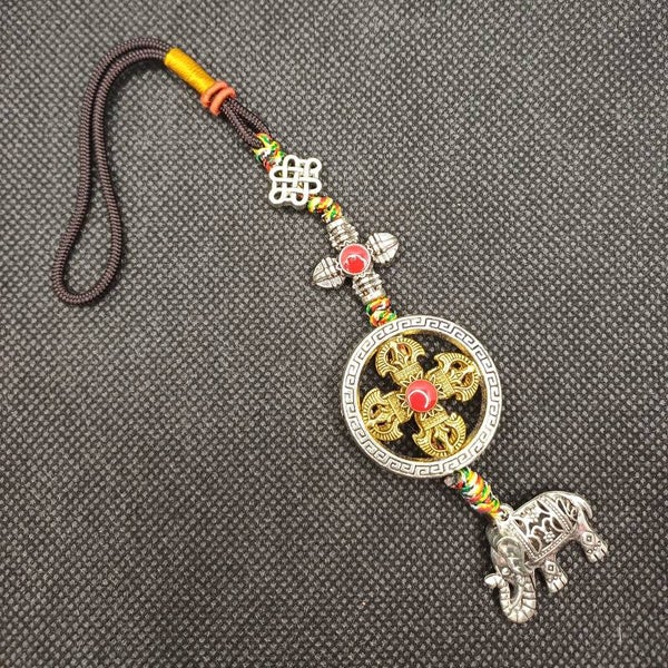 Pendentif de protection double dorje éléphant