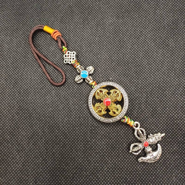 Pendentif de protection double dorje kartika