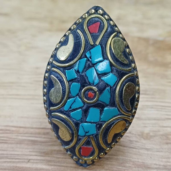 Bague médaillon Tibétain