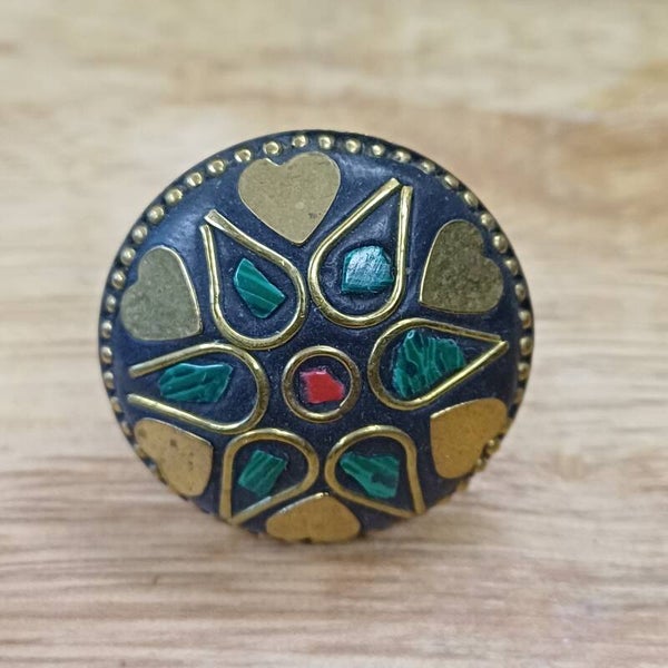 Bague médaillon Tibétain