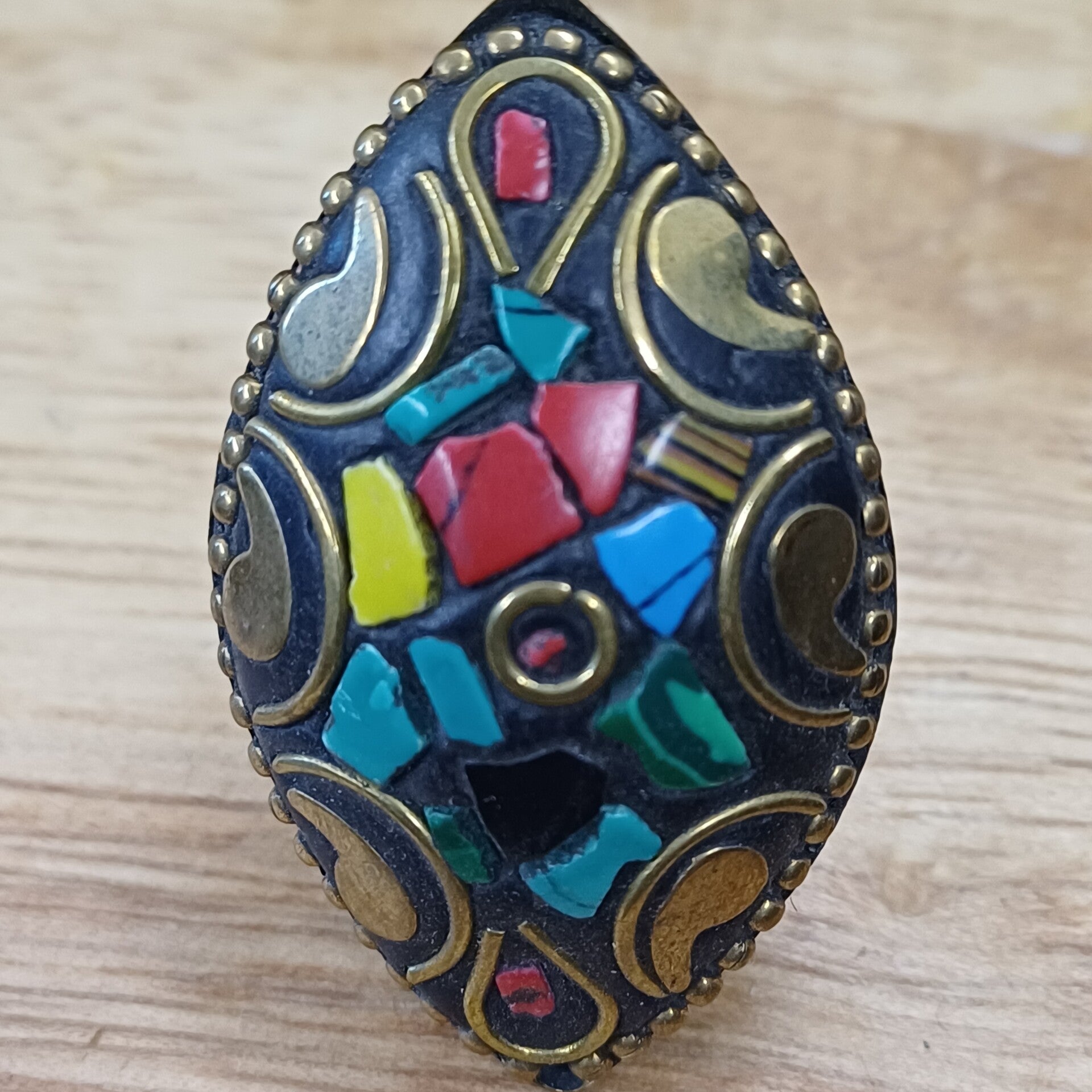 Bague médaillon Tibétain