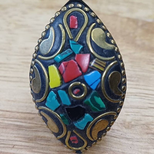 Bague médaillon Tibétain