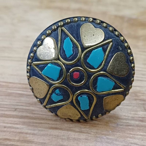 Bague médaillon Tibétain