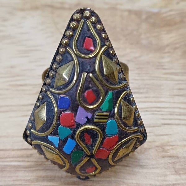 Bague médaillon Tibétain