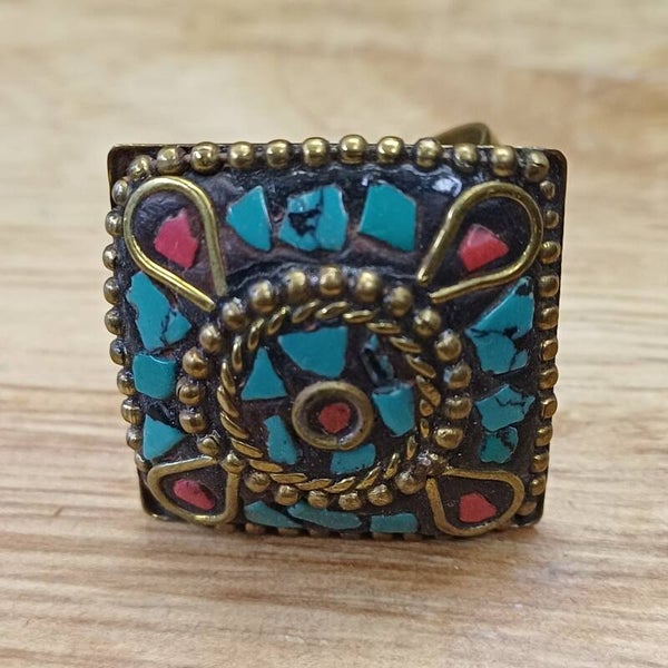 Bague médaillon Tibétain