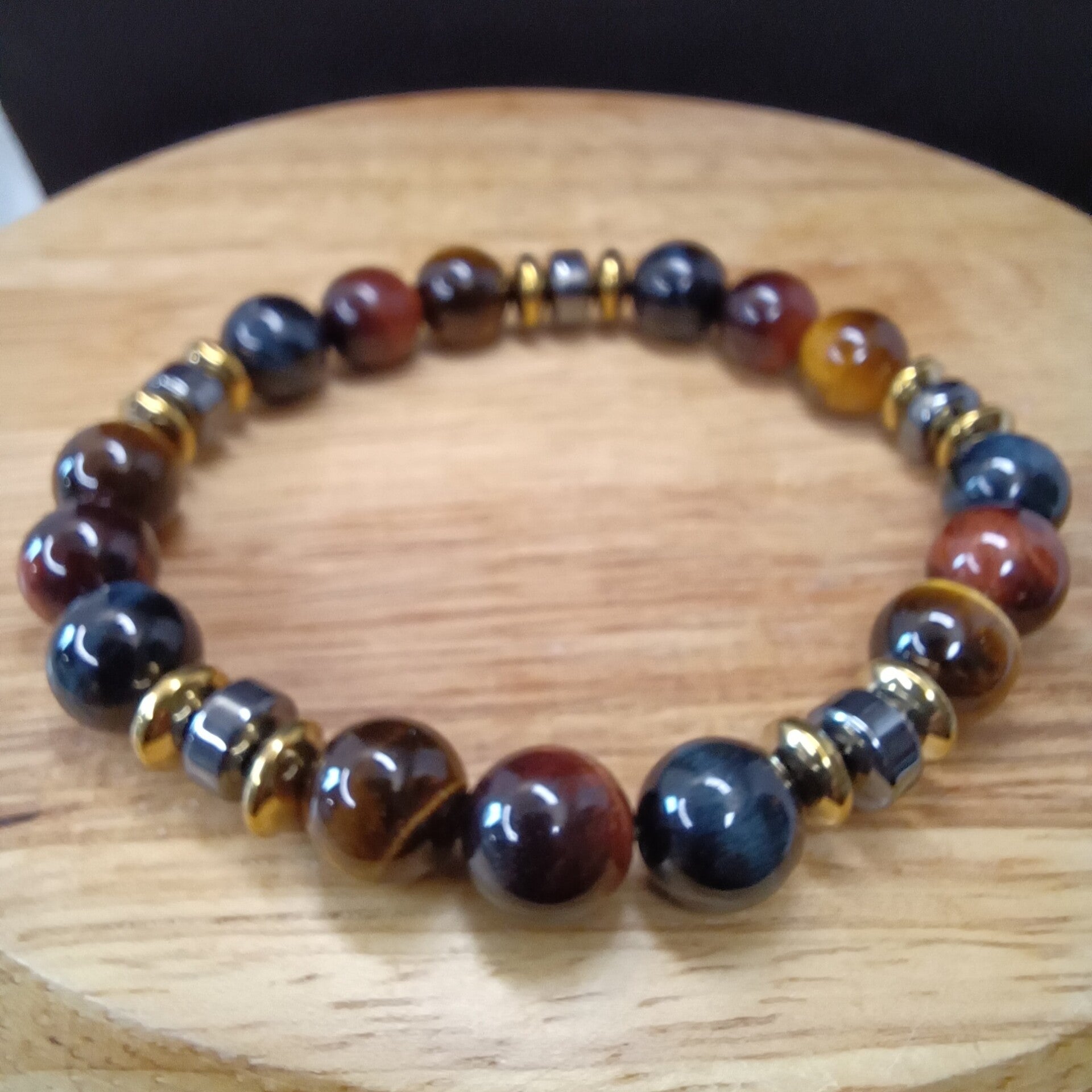 Bracelet 3 Yeux & Hématite 10 mm