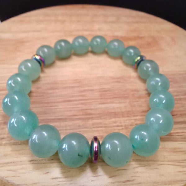 Bracelet Aventurine & Hématite 10 mm