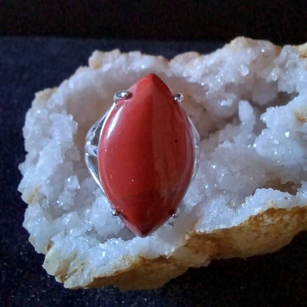 Bague en Jaspe rouge