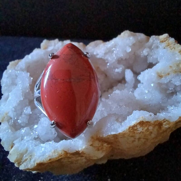 Bague en Jaspe rouge