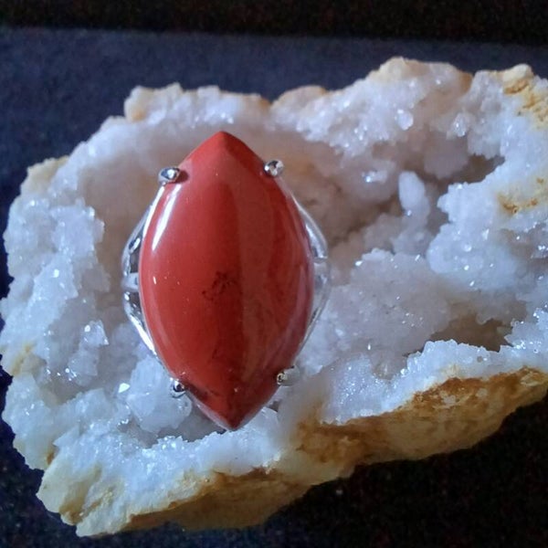 Bague en Jaspe rouge