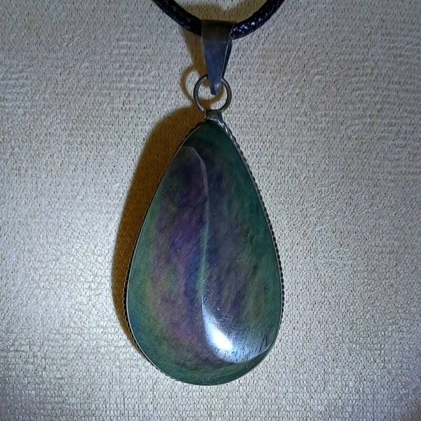 Pendentif Obsidienne Manta Huichol