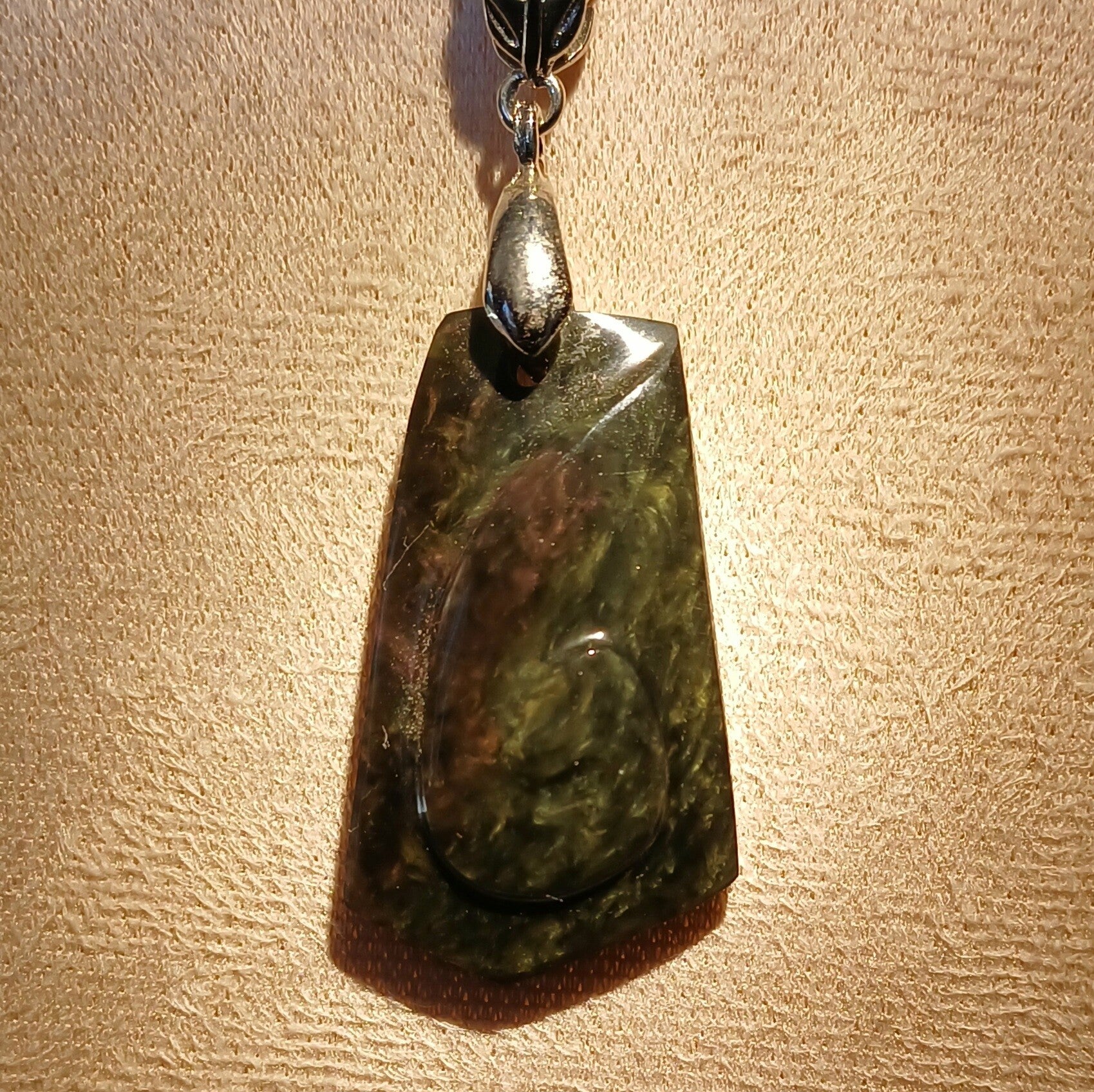 Pendentif Obsidienne Manta Huichol