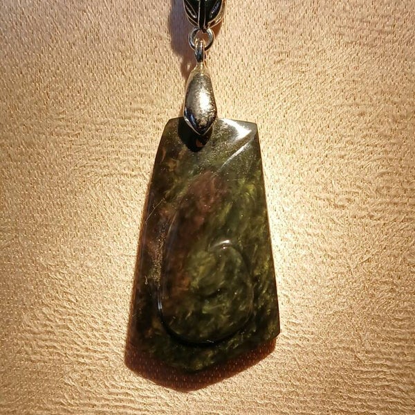 Pendentif Obsidienne Manta Huichol