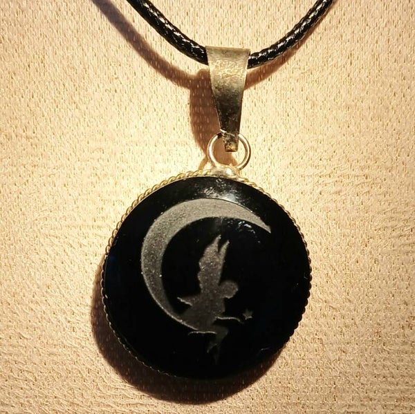 Pendentif Obsidienne noire