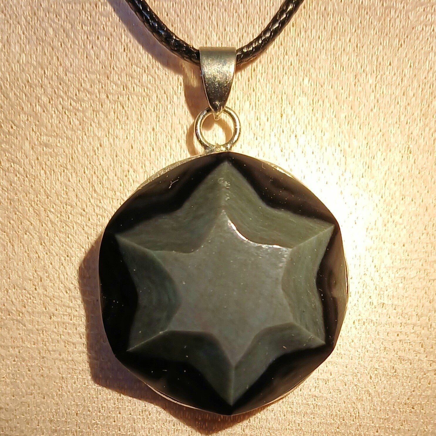 Pendentif Obsidienne grise
