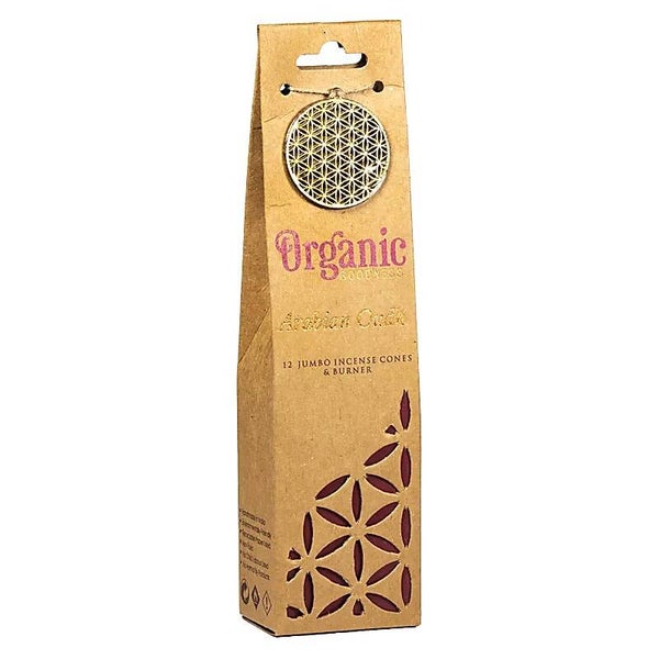 Organic Goodness Cônes d'encens Oudh + brûleur